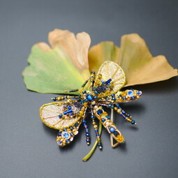 Autumn gold dragonfly