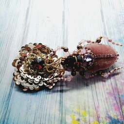 Pink bug and honey flower