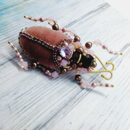 Pink bug and honey flower
